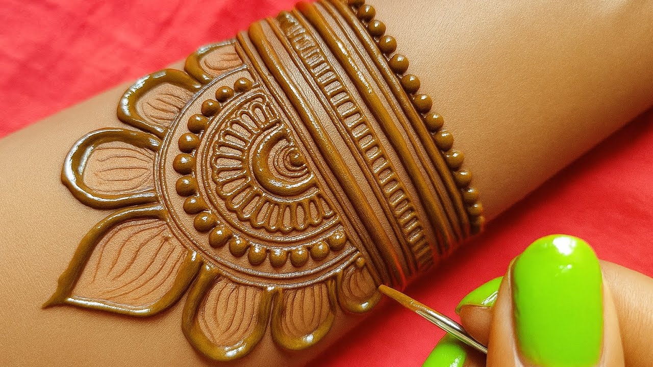 सिर्फ 5 मिनट में मेहंदी लगाना सीखें ।letest Mehndi Design । Arabic Mehndi Design । Anvi Mehandi Arts