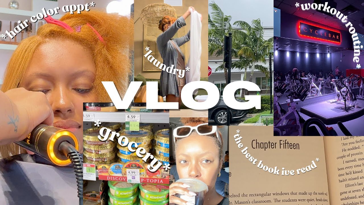 VLOG: current workout routine, hair color appt, skin care routine 🫶🏽