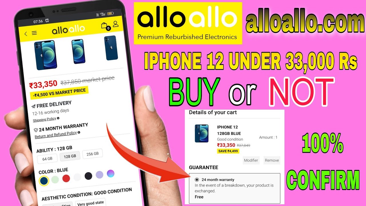 Refurbished iphone 12 buying from alloallo website | alloallo.com website review