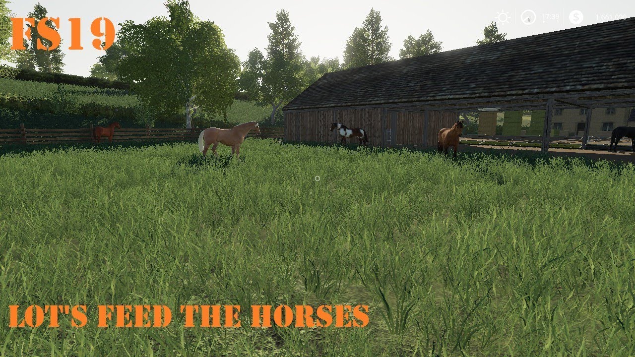 Farming Simulator 19  feeding the horses