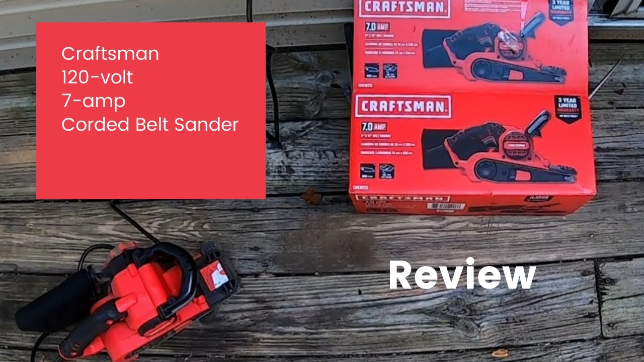 Craftsman 120-Volt 7-Amp Corded Belt Sander Review