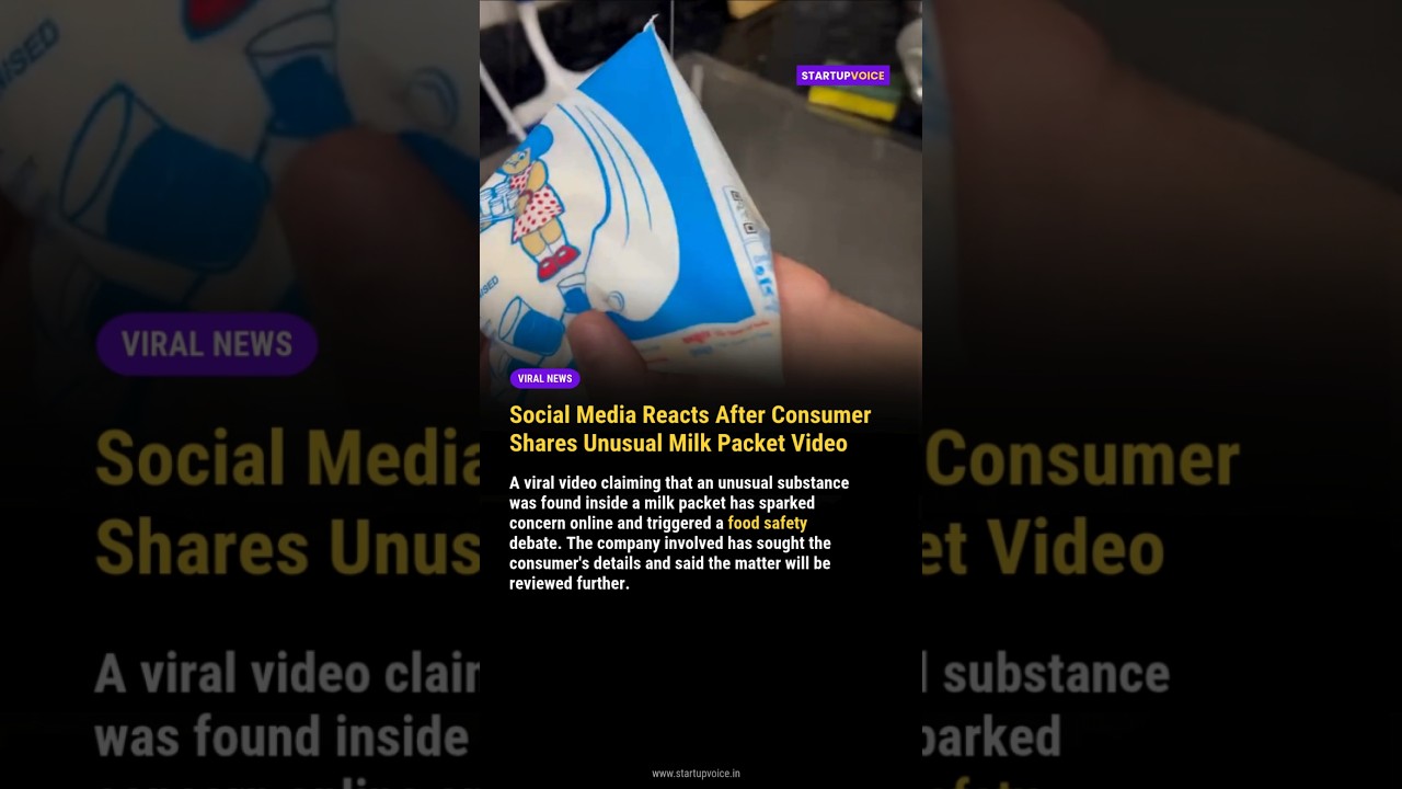 A viral video claiming that an unusual substance was found inside a milk packet