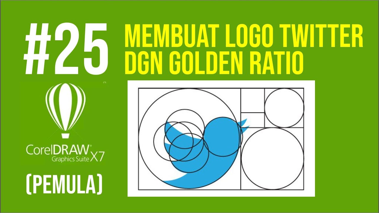 Cara Membuat Logo TWITTER dengan Golden Ratio di CorelDraw