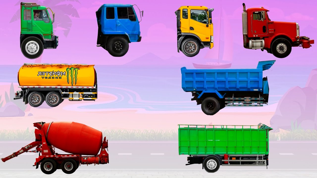 MENEBAK GAMBAR DENGAN BENAR KEPALA KABIN OFF DUMP TRUCK CORRECTLY GUESS THE TRUCK COLORS 2