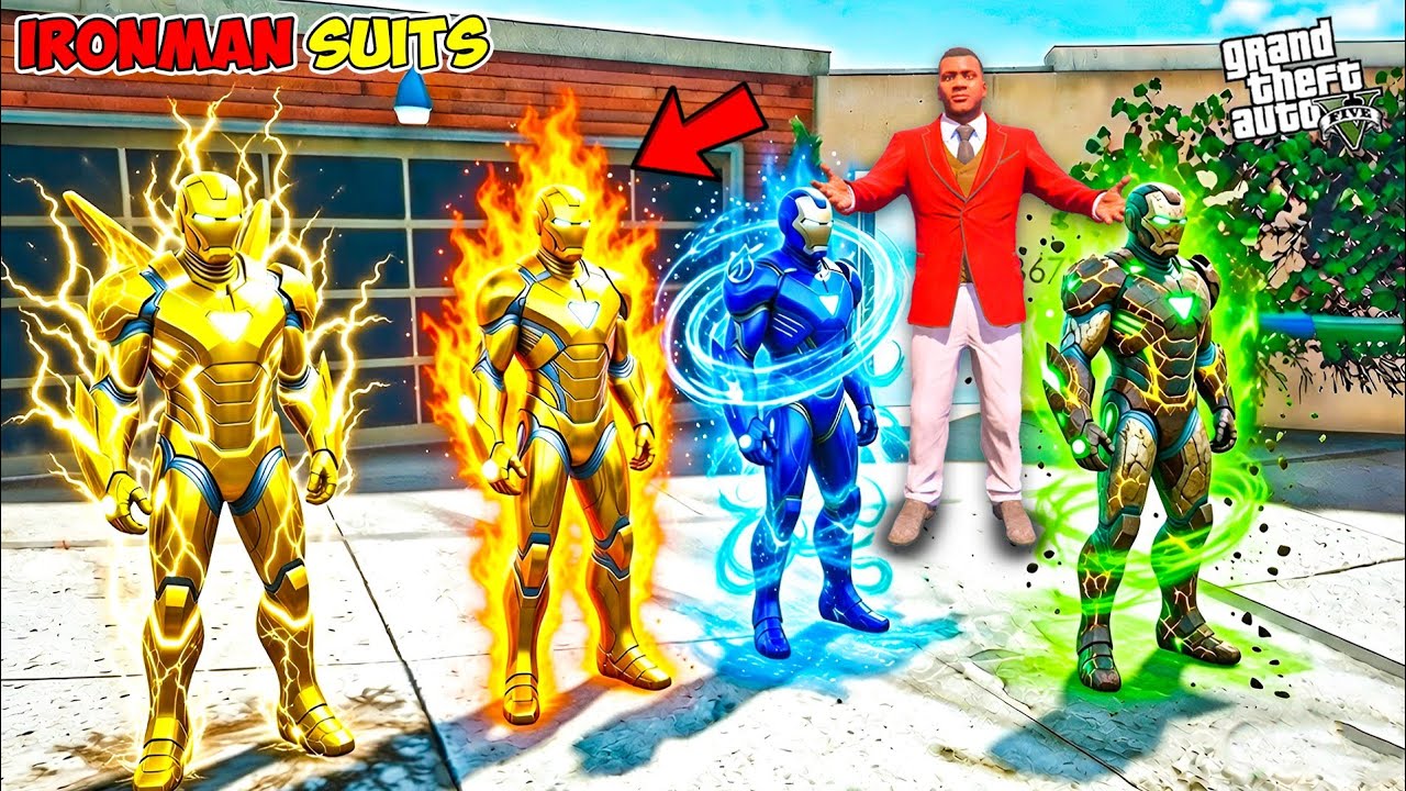 Franklin Tries To Become New Avenger By Stealing Ironman's Suit in GTA 5 !