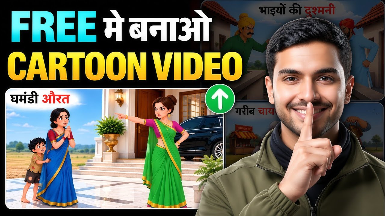 Mobile Se Cartoon Video Kaise Banaye FREE | How To Make 2D Cartoon Video | Step By Step Tutorial  
