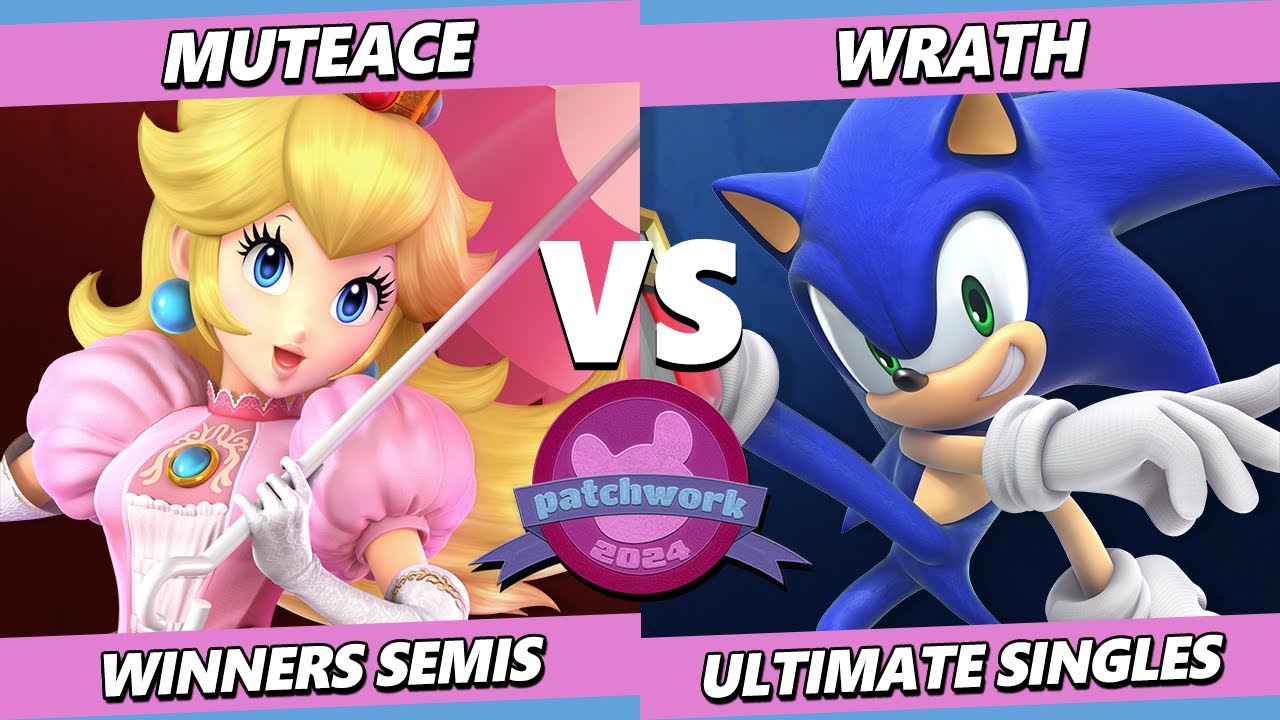 Patchwork 2024 TOP 8 - MuteAce (Peach) Vs. Wrath (Sonic) Smash Ultimate - SSBU