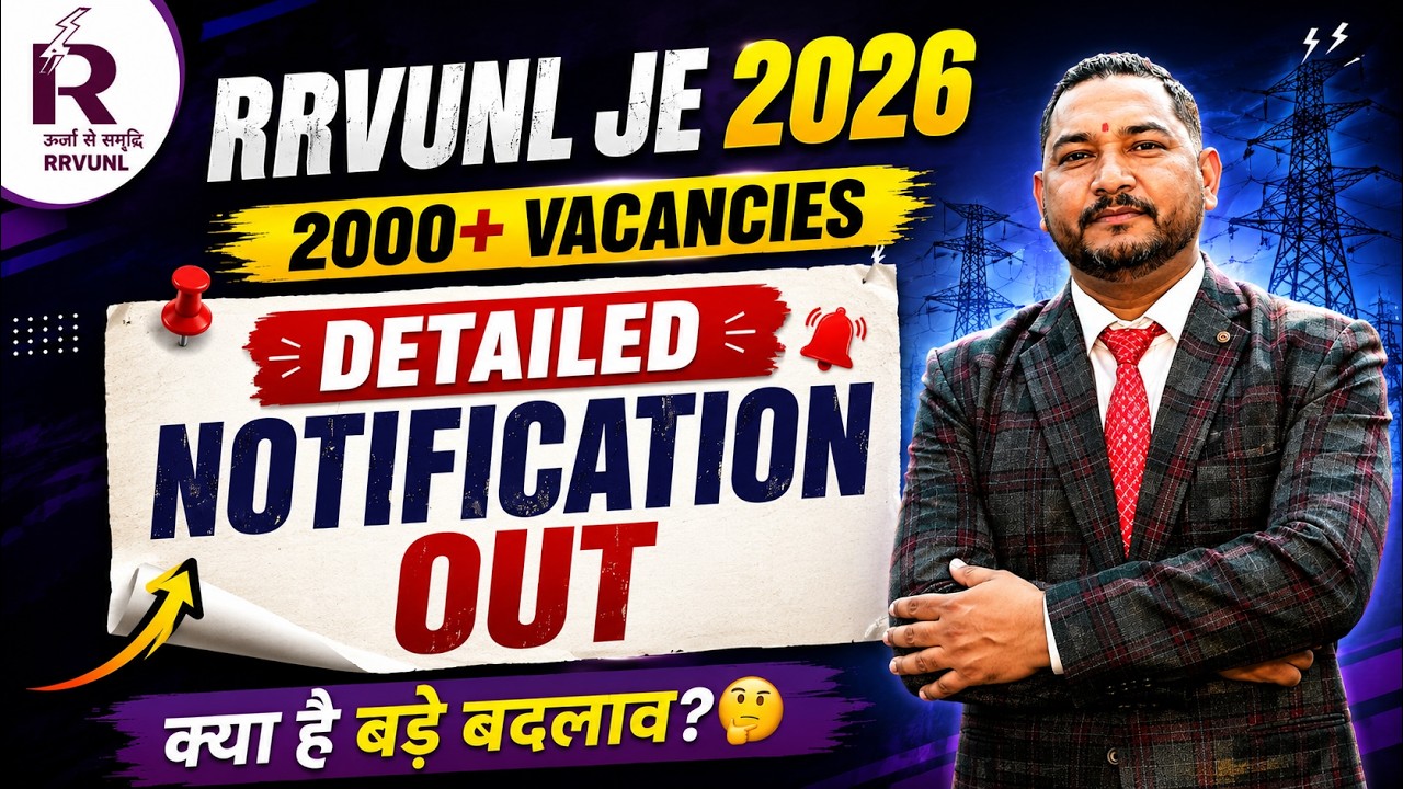 RRVUNL JE 2026 Notification Out 🔥 2000+ Vacancies | Detailed Notification Analysis | Raman Sir