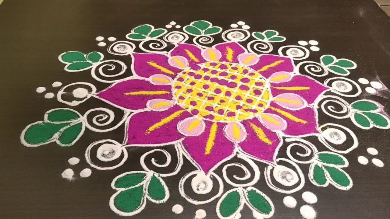 Beautiful Colorful Rangoli Design 🌈✨ | Easy & Satisfying