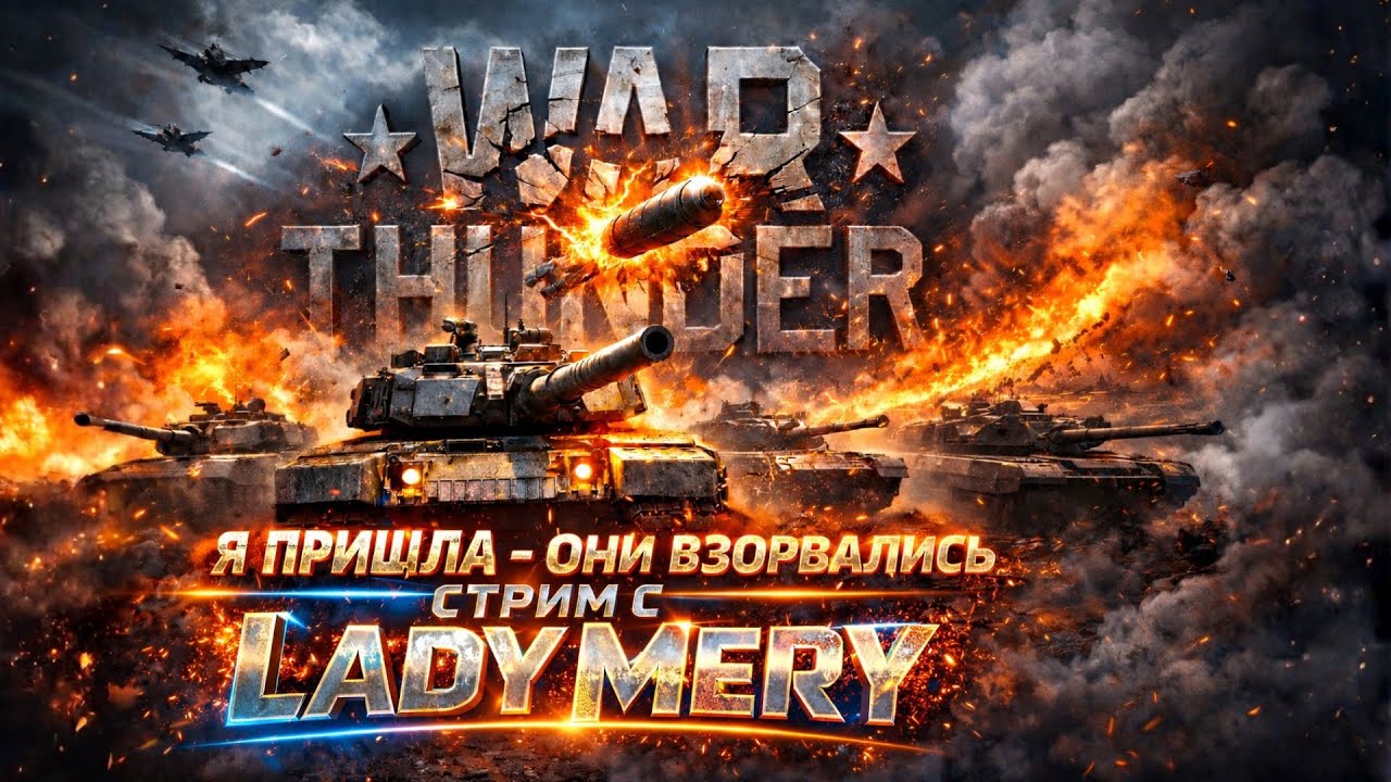 WarThunder марафоним ночной стрим-stream Танки АБ #ladymeristream #ледимеристрим  #warthunder