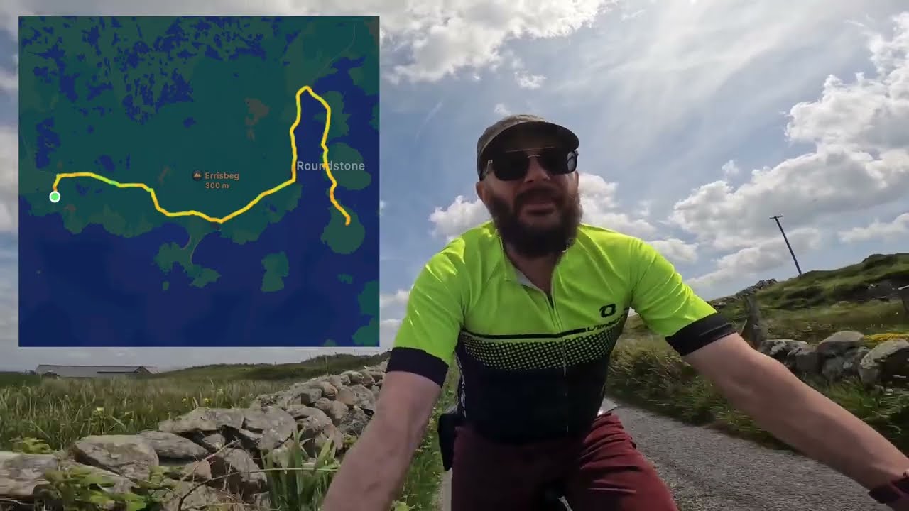 Cycling on the quiet island of Inish Ní near Roundstone in Connemara