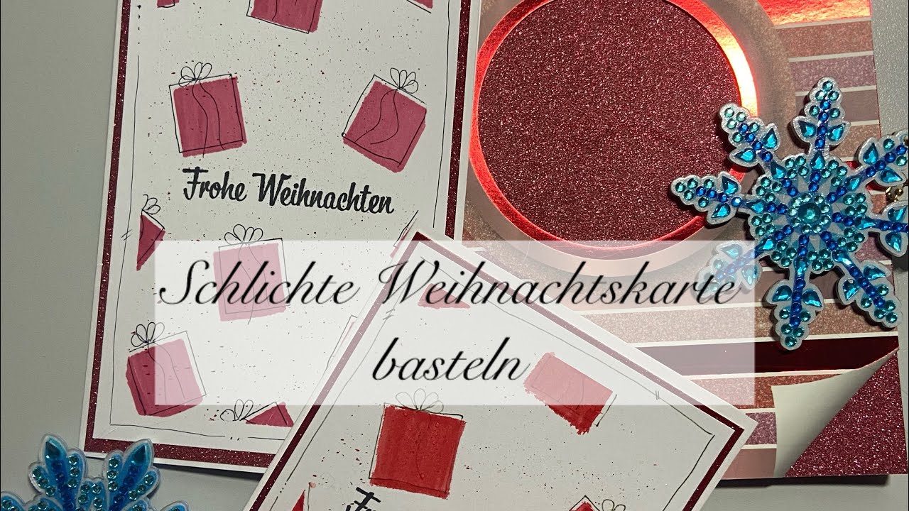 Schlichte Weihnachtskarte für Anfänger