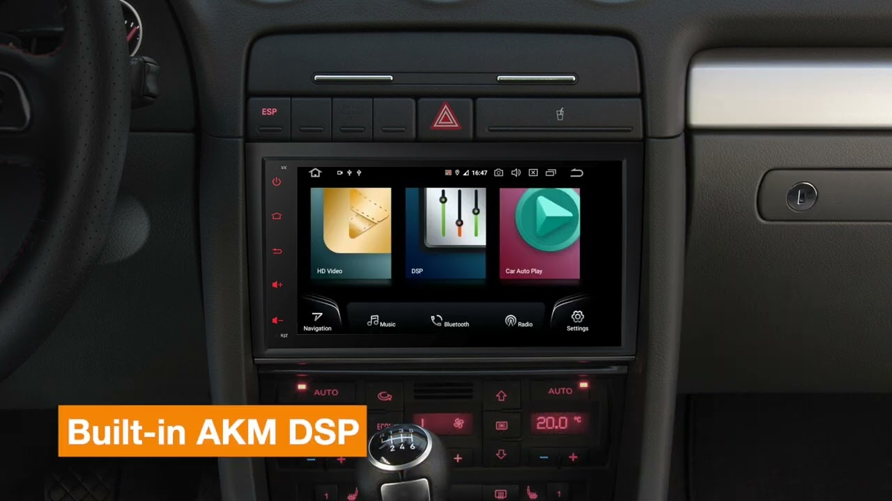 [IQ82A4AL] 8" Audi Android 12 Qualcomm 665 Car Stereo with 128GB ROM 6GB RAM CarPlay DSP IPS Screen