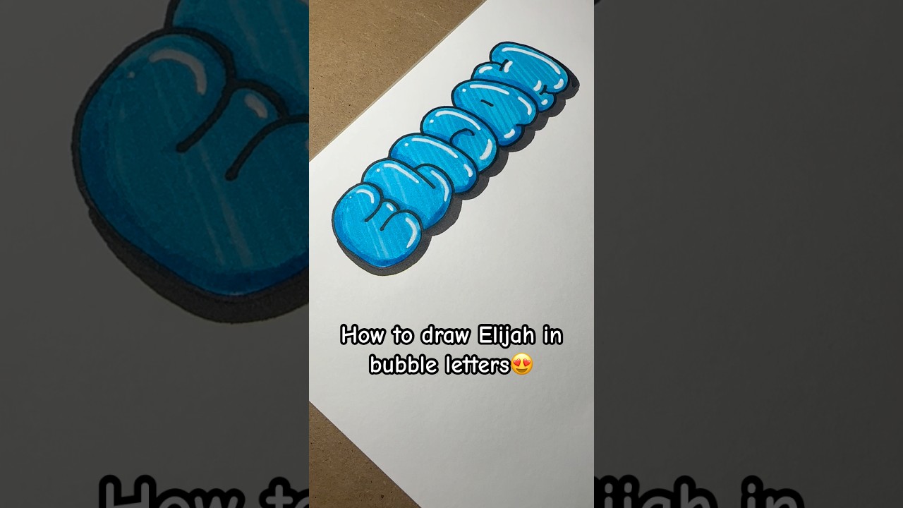 HOW TO DRAW BUBBLE LETTERS ✏️  #short #art #fyp