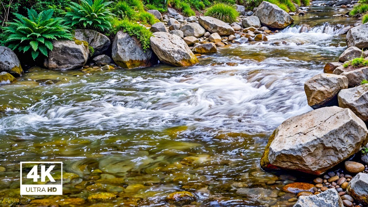 Relaxing Birdsong & Flowing Stream 🌿 Nature Sounds for Sleep & Calm | 4K Ultra HD