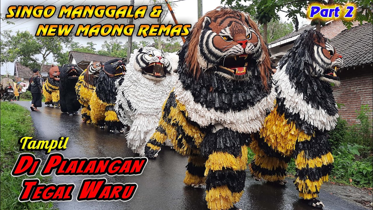 KIRAB CAN MACANAN SINGO MANGGALA DAN DRUMBAND MAONG REMAS DI TEGAL WARU MAYANG PART 2