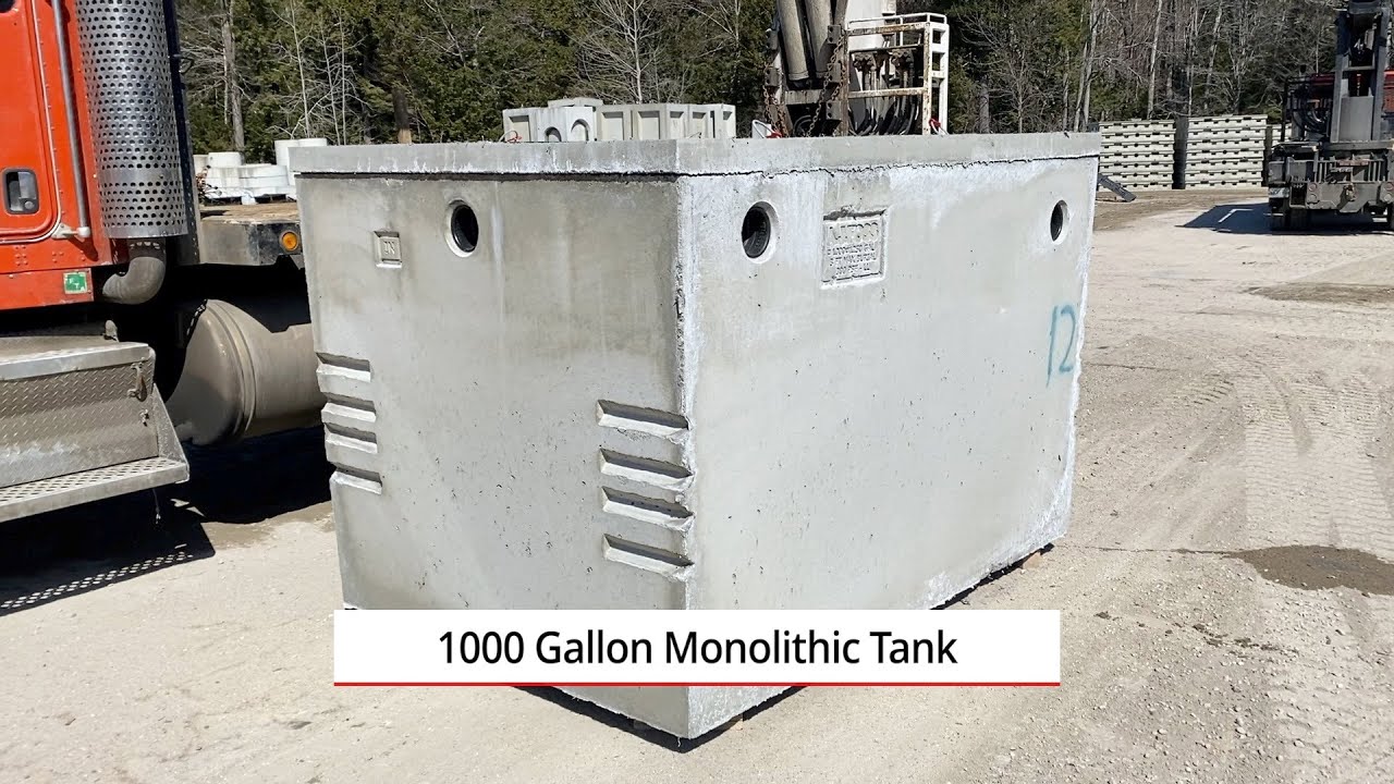 1000 Gallon Monolithic Precast Septic Tank