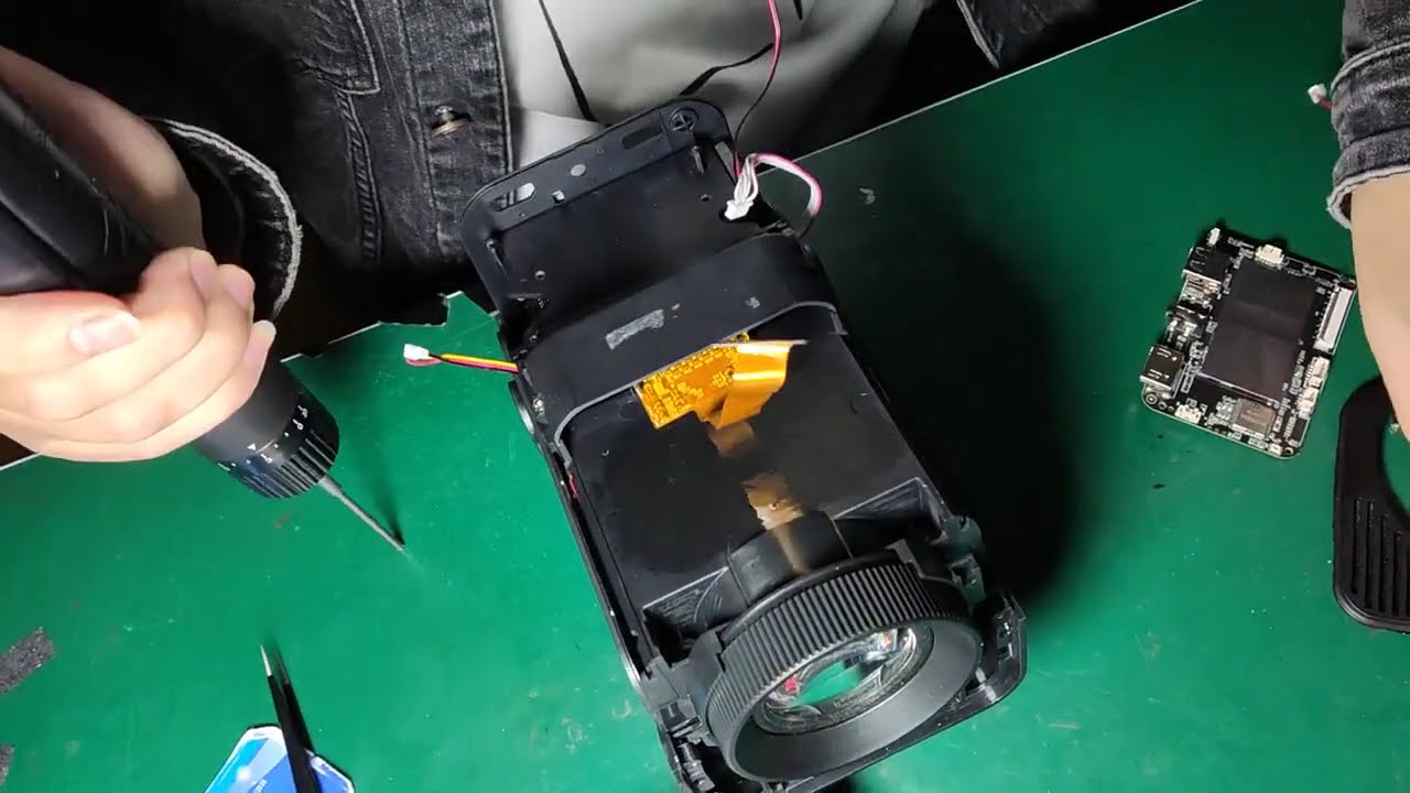 HY320 projector screen foreign matter & dirt removal Tutorial .#hy320 #projector #factory #tutorial