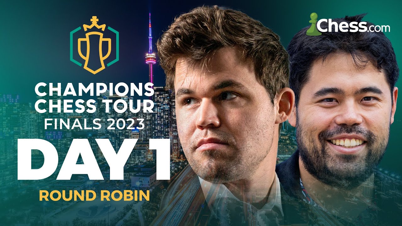Champions Chess Tour Finals 2023 Day 1 | Magnus, Hikaru & 6 Other Top CCT Players Fight For $500,000