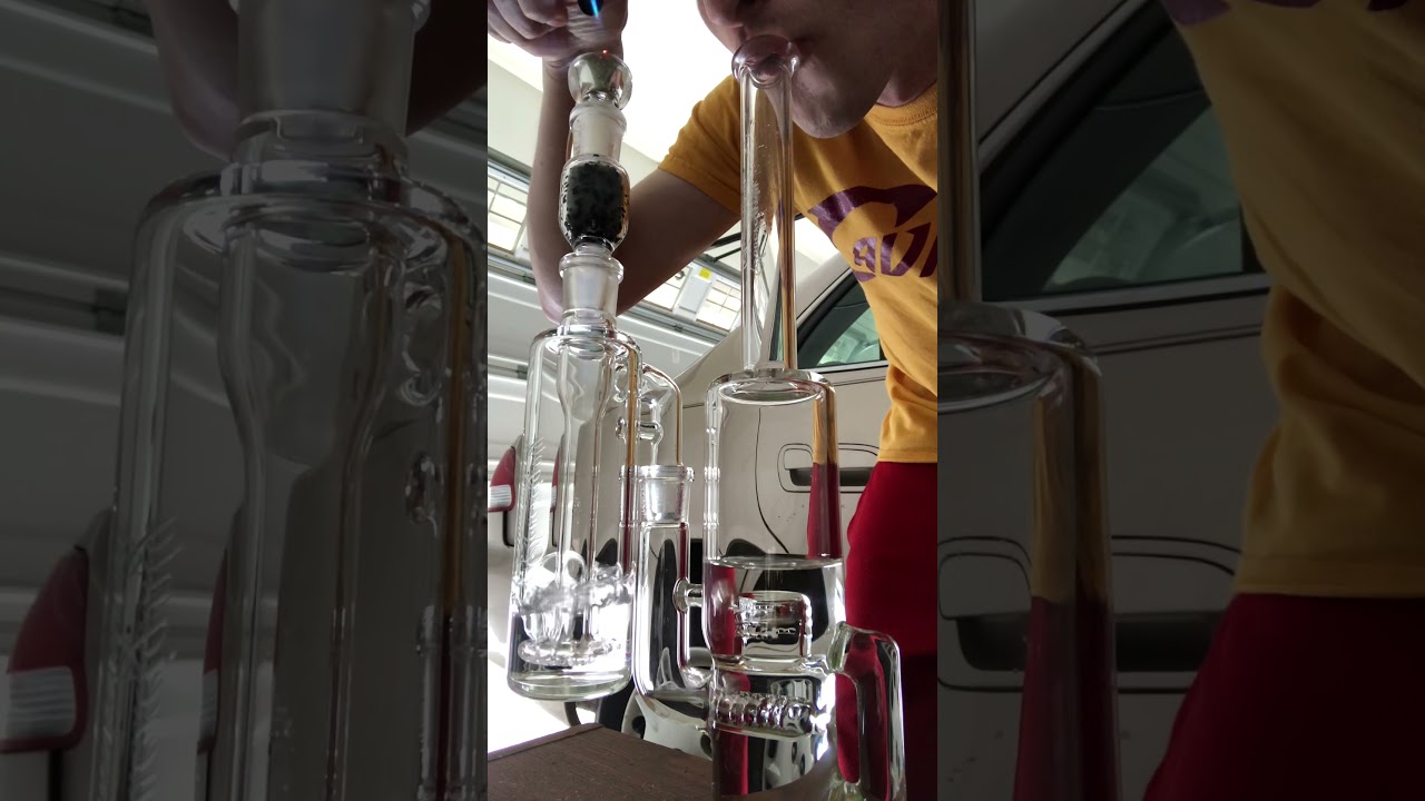 16 inch Sovereignty Glass Capcycler (Upgrid Stemline to G-Cap) with Sov Circ Ashcatcher