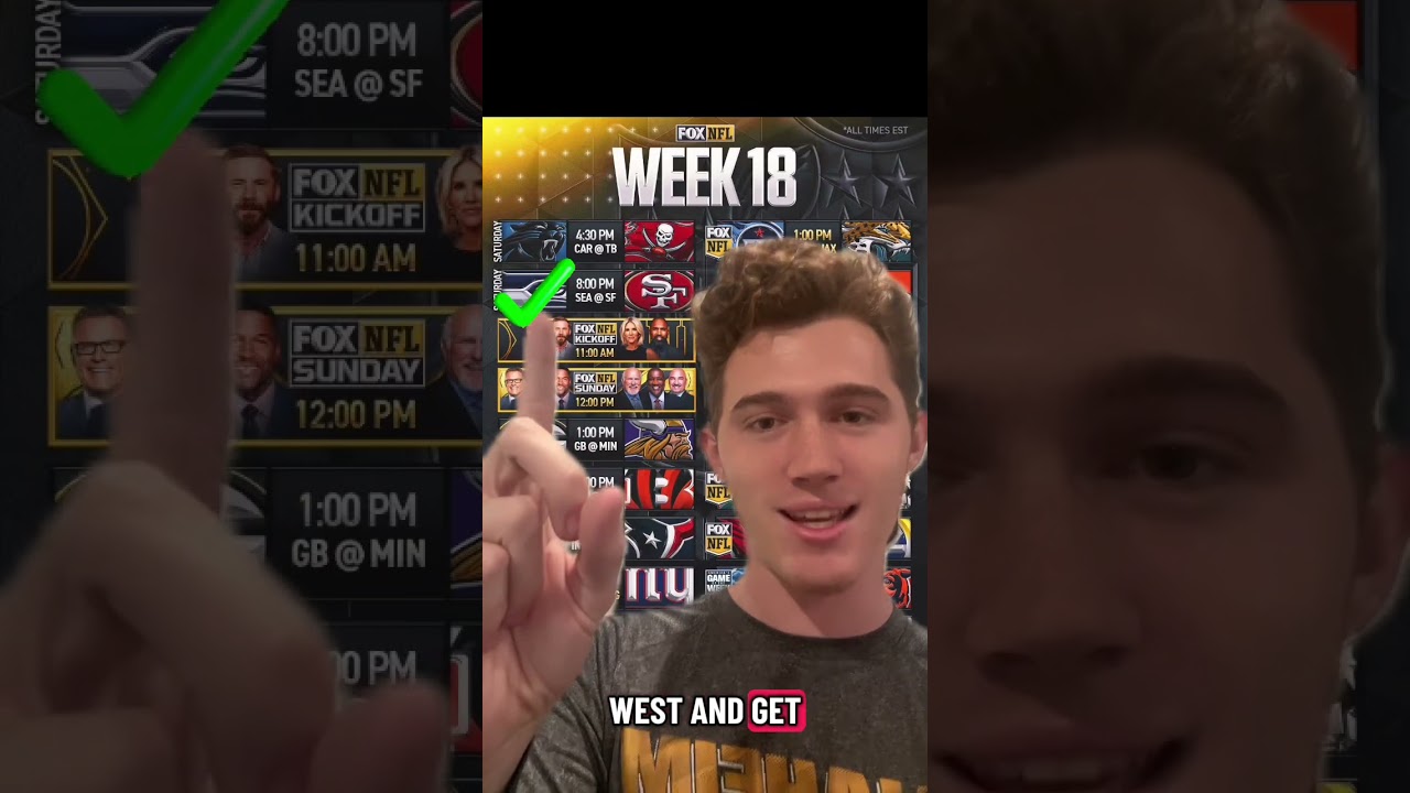 NFL Week 18 Predictions!!! 