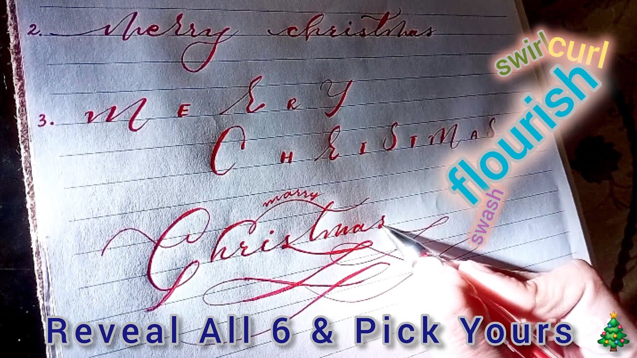 How to Letter / Write Merry Christmas in 6 Styles |Calligraphy & Lettering Tutorial For Beginners