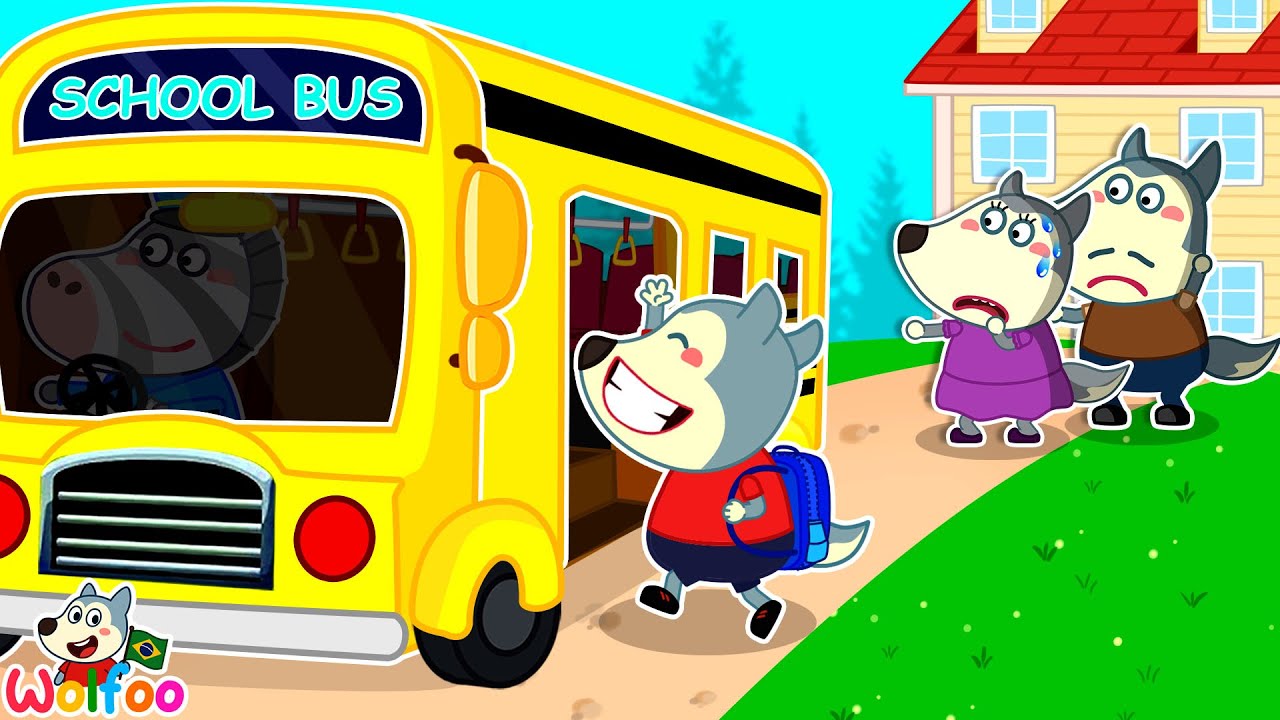 Mamãe, Posso Ir à Escola Sozinho! 🎒💪 Crescendo com a Família Wolfoo 👀 Wolfoo Desafio Divertido