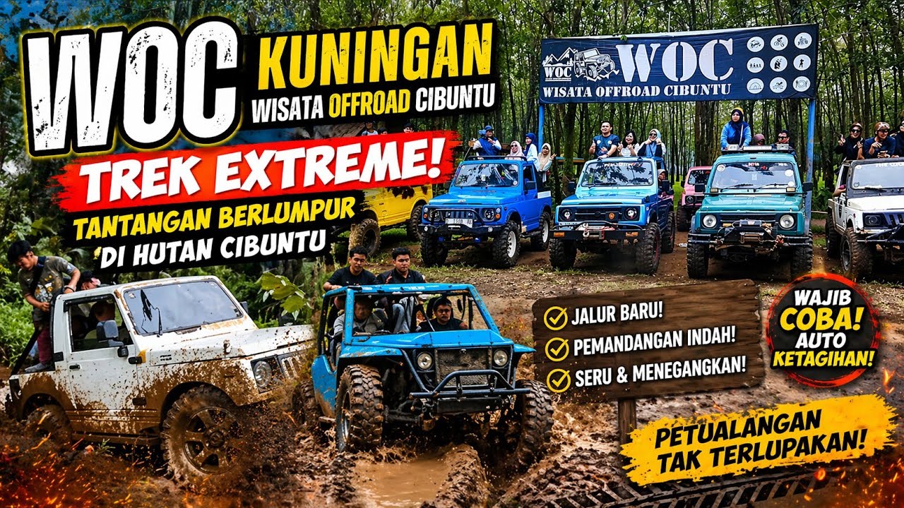 Wisata seru ‼️, Offroad Menantang di Cibuntu Kuningan