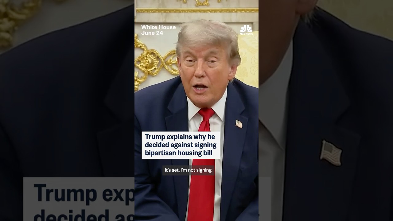 Trump explains why he decided against signing bipartisan housing bill