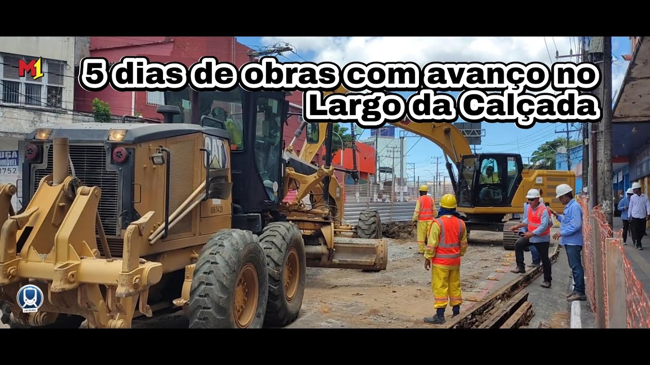 FUI CONFERIR O AVANÇO DAS OBRAS NO LARGO DA CALÇADA, veja