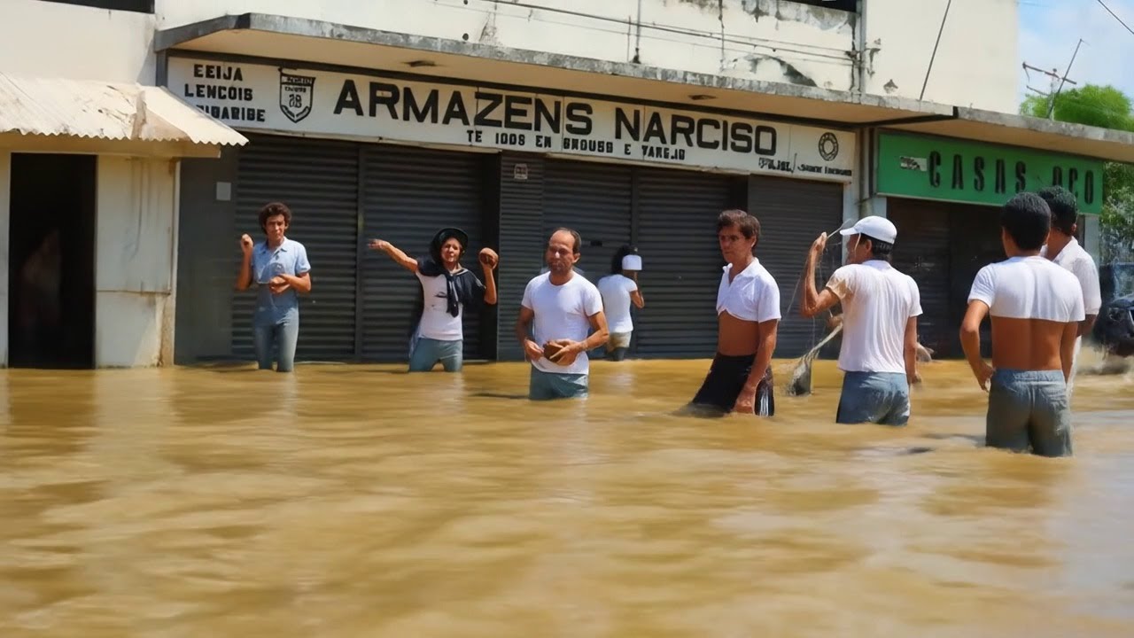 Imagens coloridas da cheia de 1975 no Recife