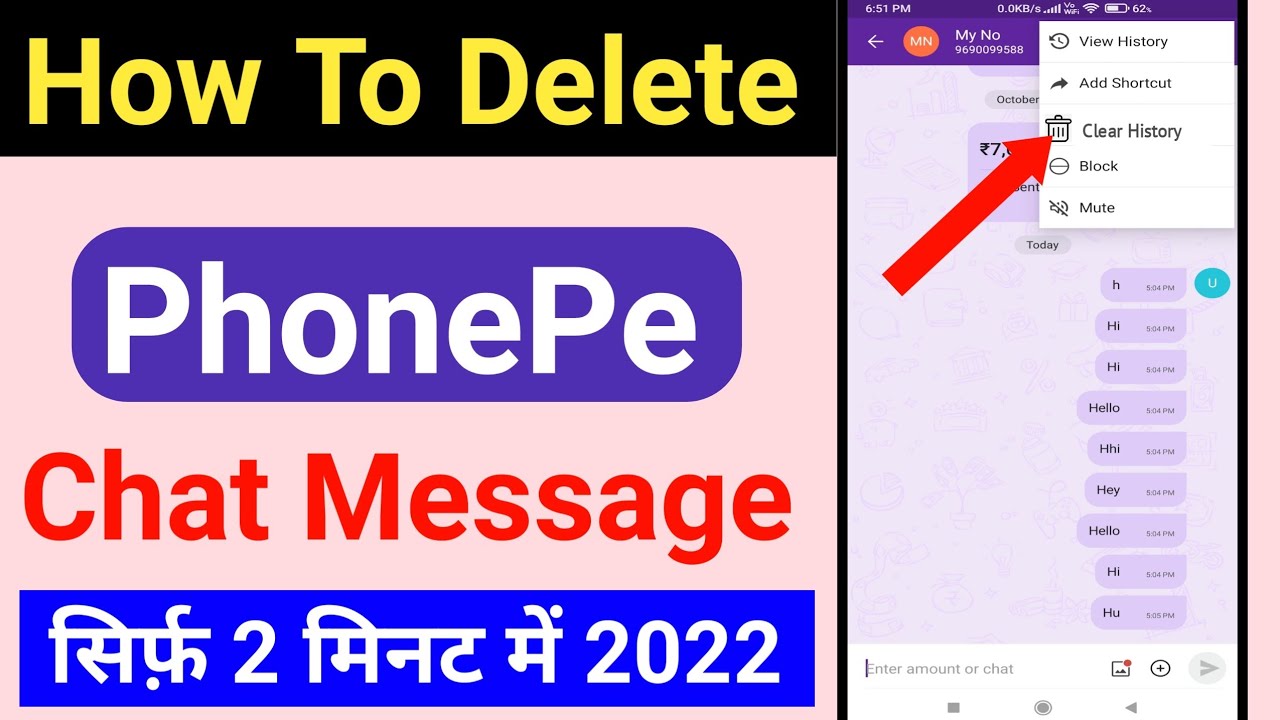 how to delete phonepe chat message | phonepe ki chat kaise delete kare | phonepe message delete