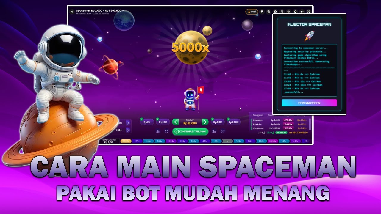 CARA MAIN SPACEMAN PAKAI BOT MUDAH MENANG | PANDUAN CARA BERMAIN SPACEMAN MENGGUNAKAN BOT INJECTOR