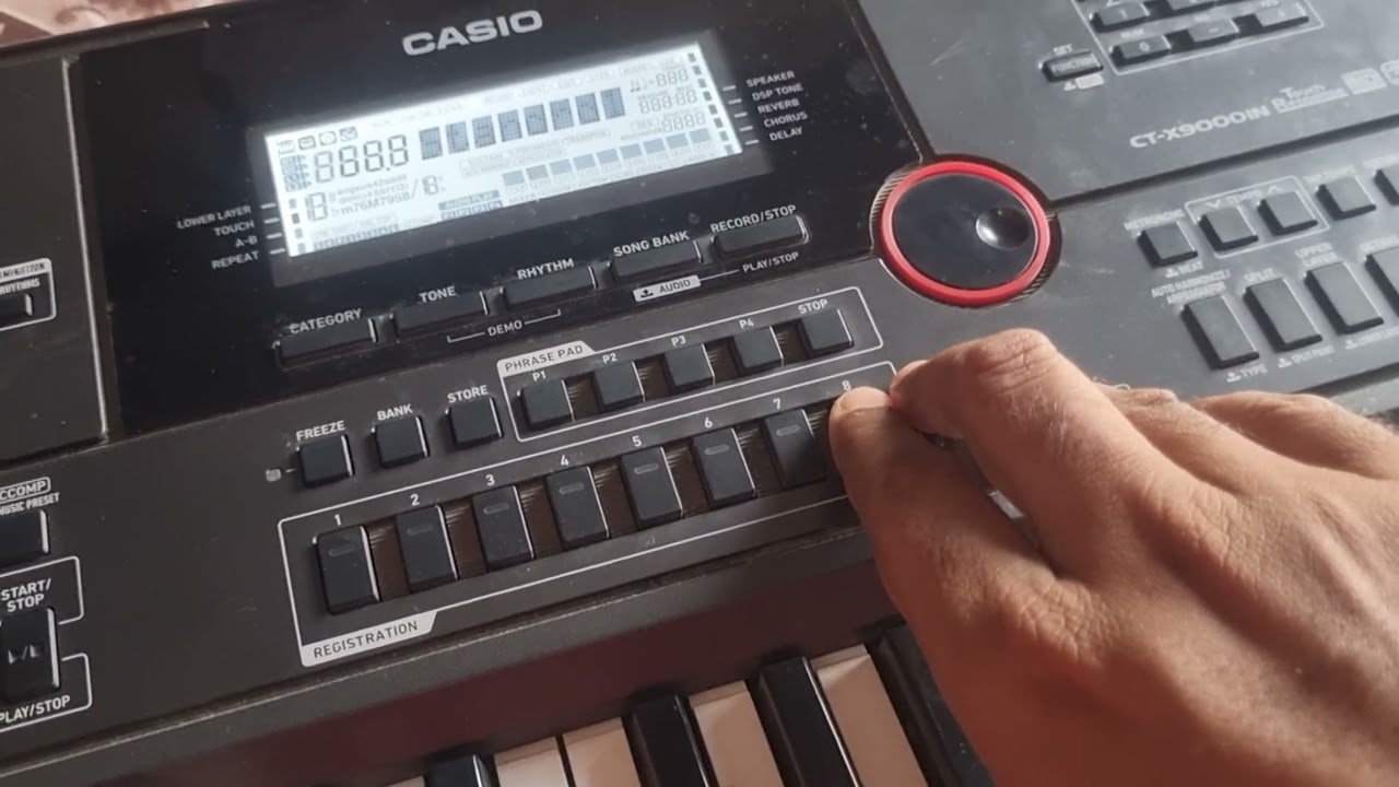#how to set major beats and quantization of rhythm on Casio CT x9000in