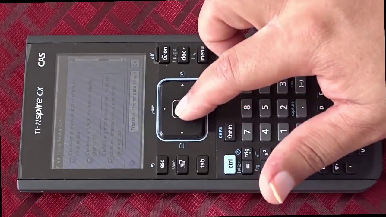 Modo de Provas e Exames Calculadora Gráfica Texas