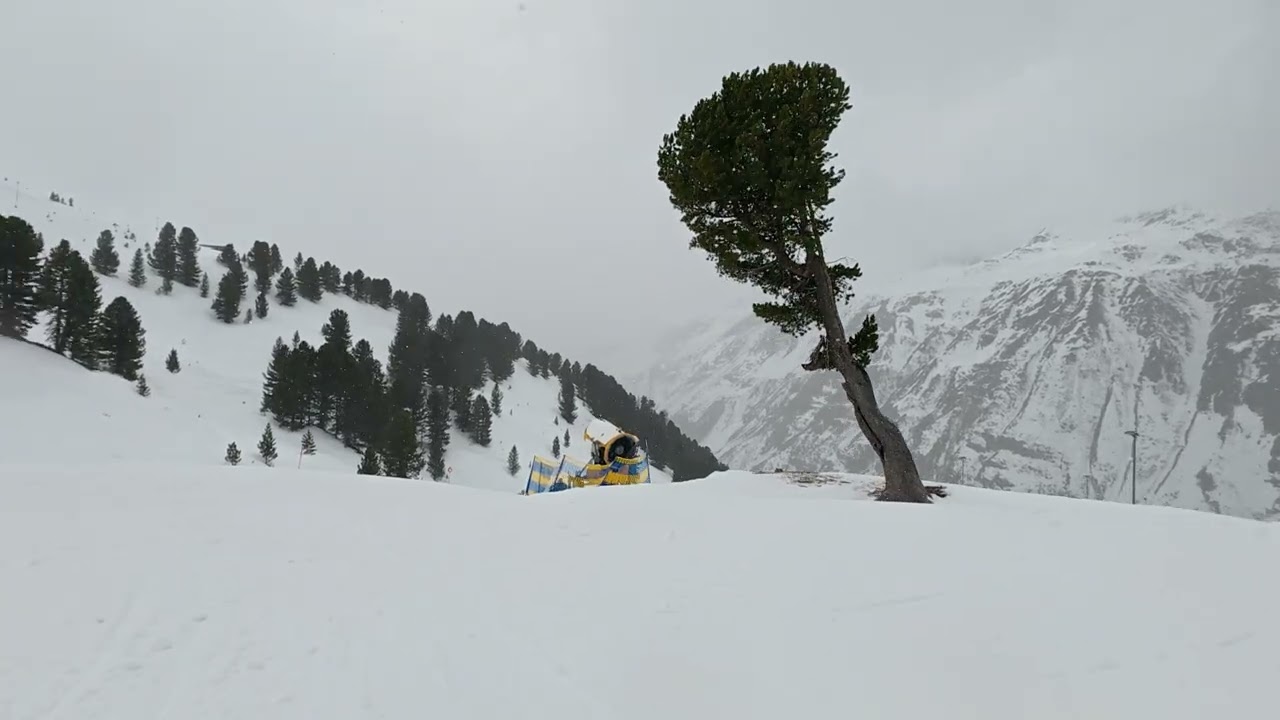 Hochgurgl ski abfahrt über Rodelbahn