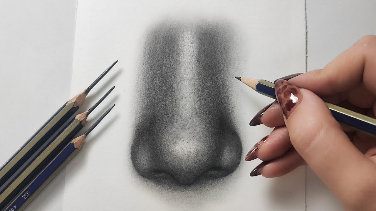 Realistic Nose Drawing ✏️ | Graphite Pencil Shading