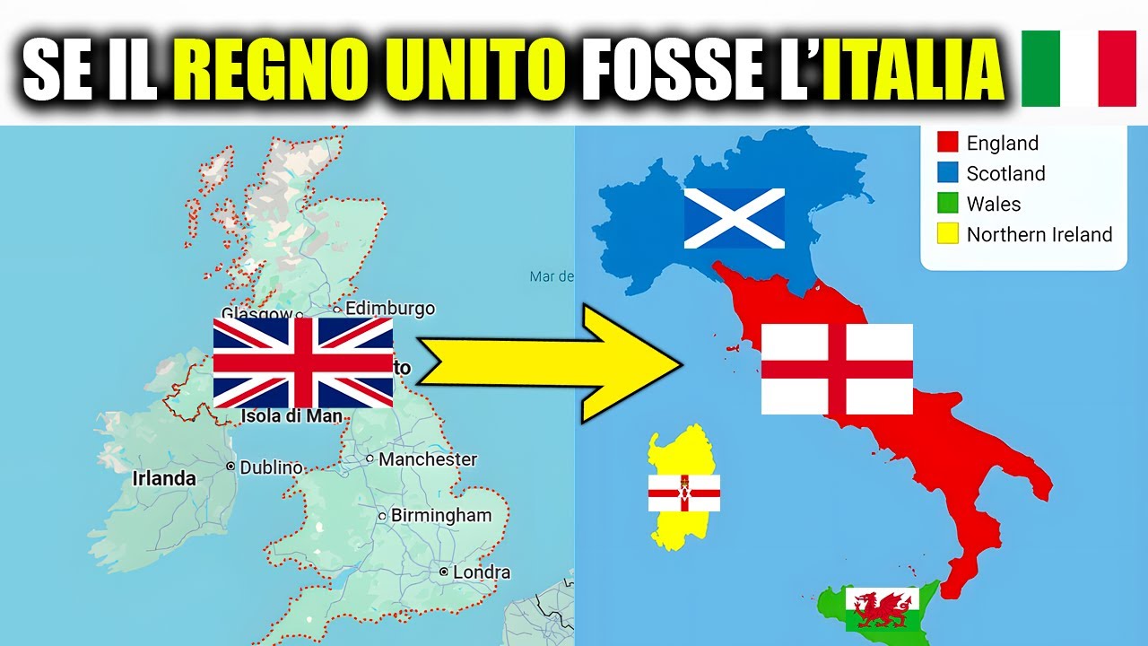 E SE IL REGNO UNITO FOSSE L'ITALIA???  (MAPPE TERRIBILI)
