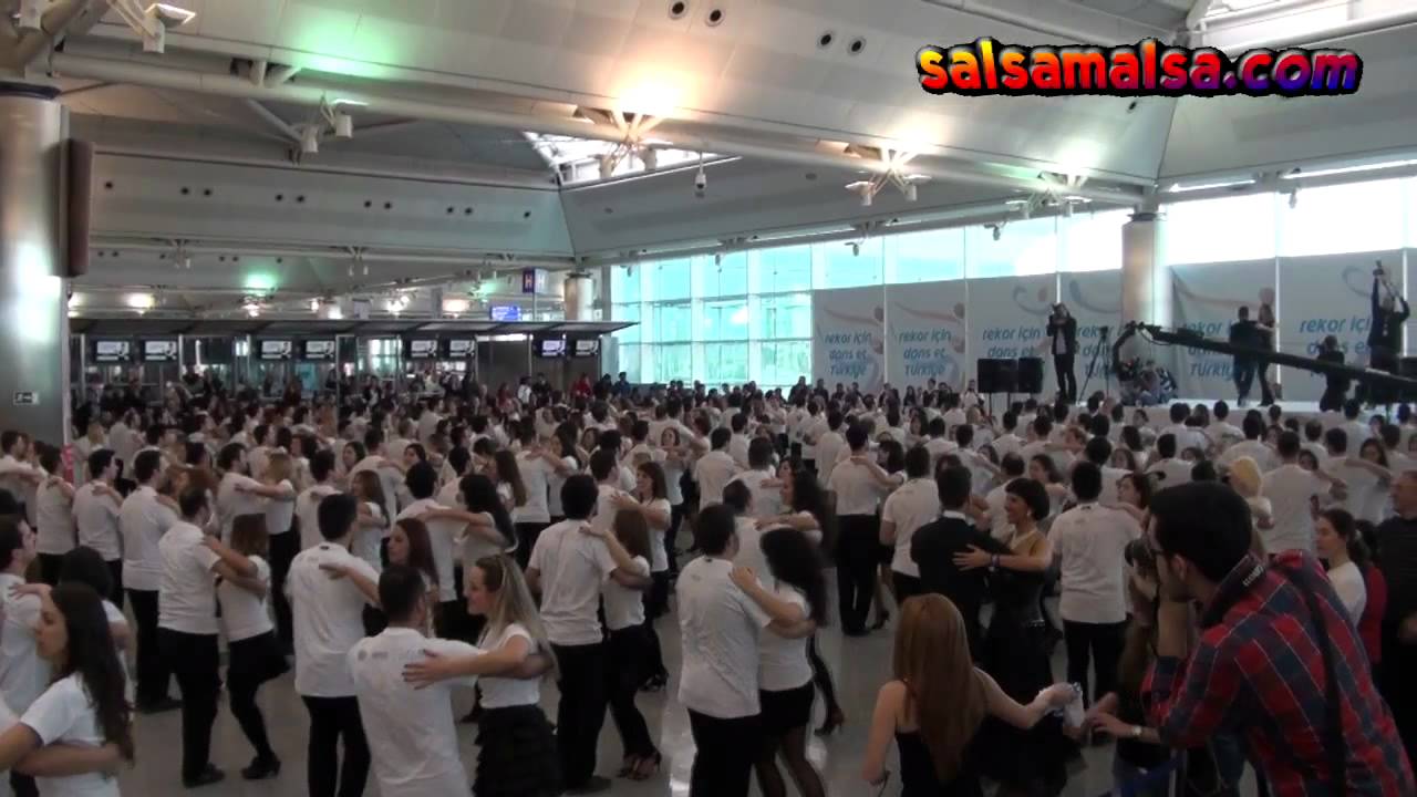 LARGEST BACHATA DANCE GUINNESS WORLD RECORD | Ataturk Airport | Istanbul_TR 12 02 2012