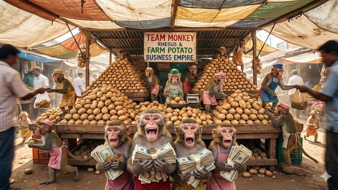 The Amazing Monkey Team: Potato Farming From Farm to Market 🥔🐒