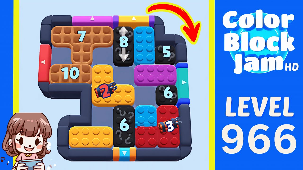 Color Block Jam Level 966 Solution Walkthrough