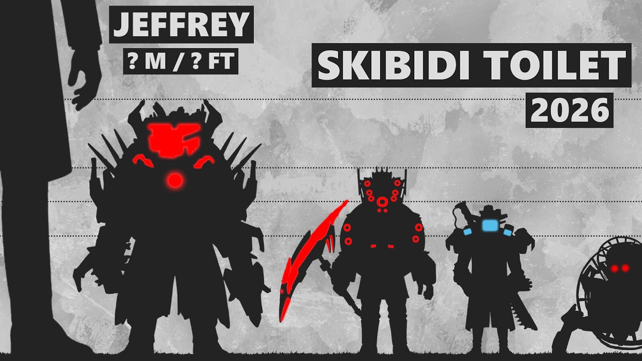 How BIG is JEFFREY - Skibidi Toilet Size Comparison [2026]