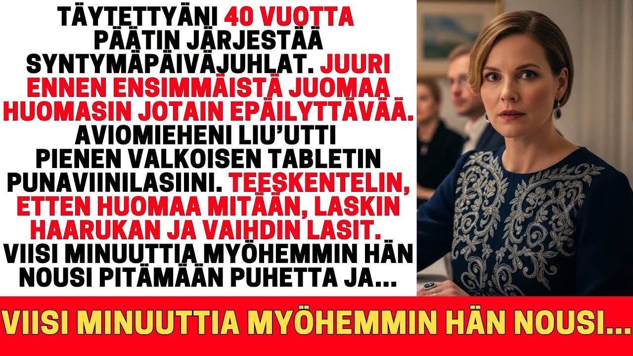 AVIOMIEHENI YRITTI HYLÄTÄ MINUT SYNTTÄREILLÄNI—VAIHDIN JUOMAT, JA HÄN KAATUI