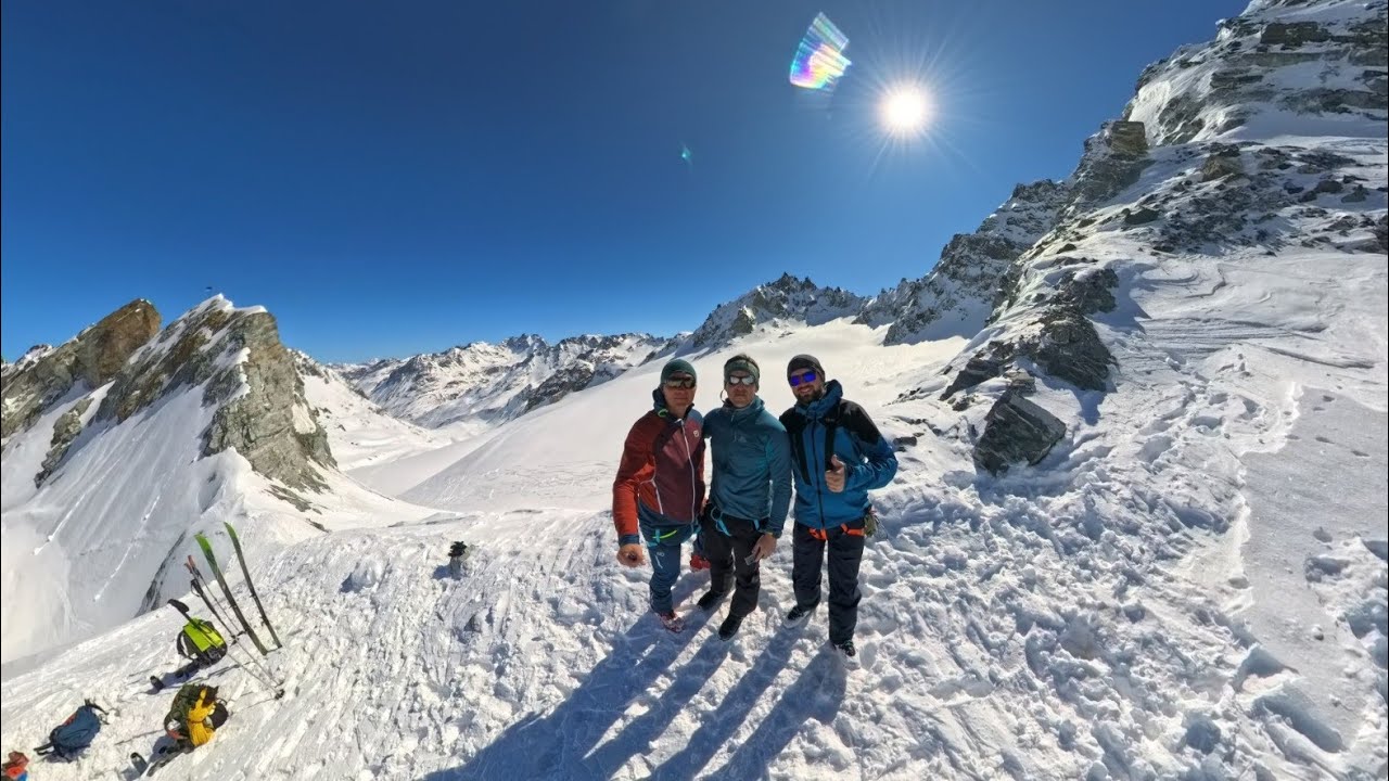 Dreiländerspitze saddle Iceberg skiing 3197m 4th April 2025
