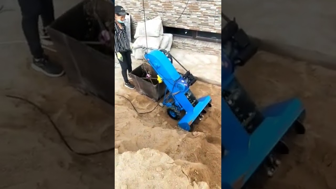 Full automatic sand raking machine, fast loading and bagging, fast, convenient and labor-saving