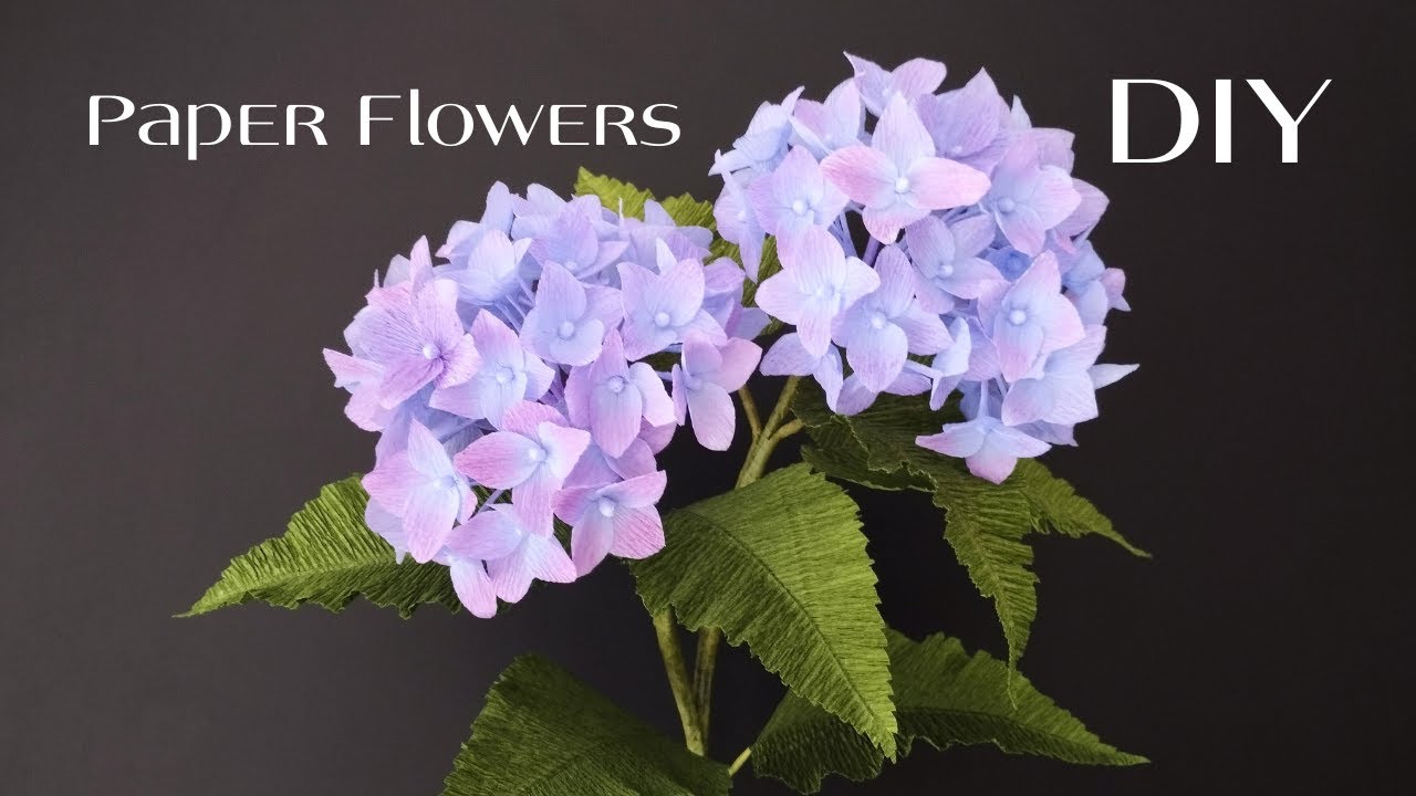 How to make hydrangeas from crepe paper🌺2025-08-12#DIYPapercraft#Paperflowertutorial#homedecoration
