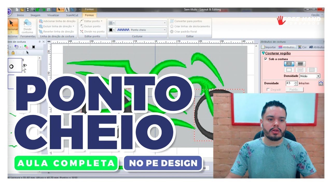 PONTO CHEIO NO PE DESIGN AULA COMPLETA