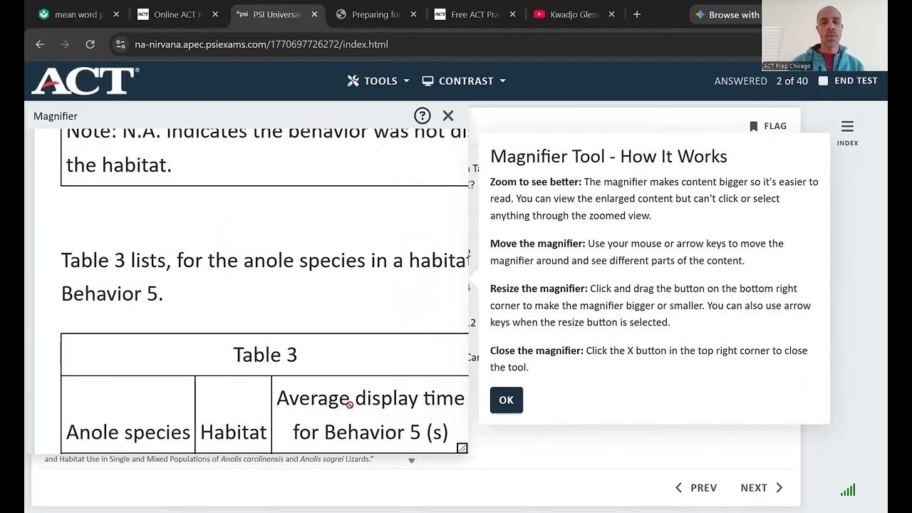 ACT Online Practice Test 1 (Preparing for ACT 2025-6) - enhanced/digital/pdf - Science-part 1-#1-23