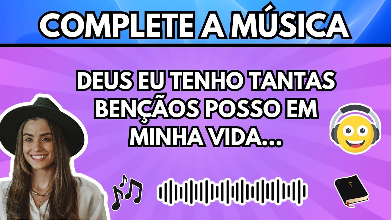 Complete a Letra da Música Gospel | Desafio Musical🎶