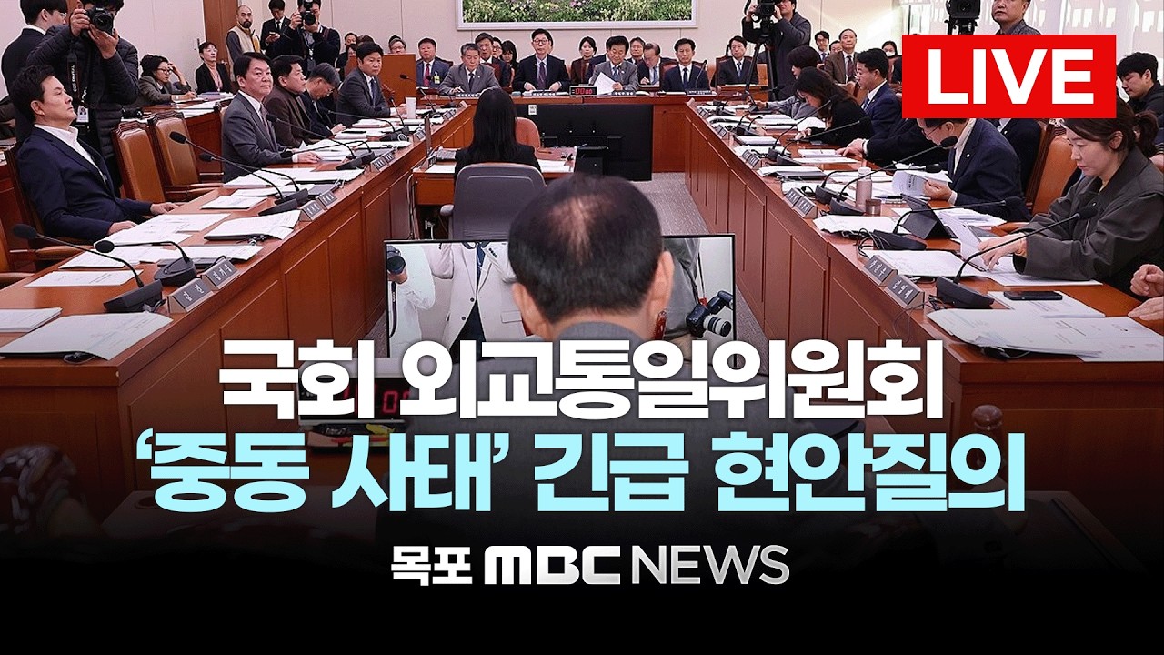 [LIVE] '중동 사태' 관련 긴급 현안질의... 국회 외교통일위원회 전체회의 | 2026년 3월 17일